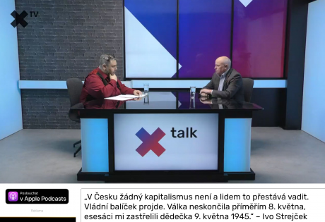 Ivo Strejček v pořadu X-Talk televize XTV